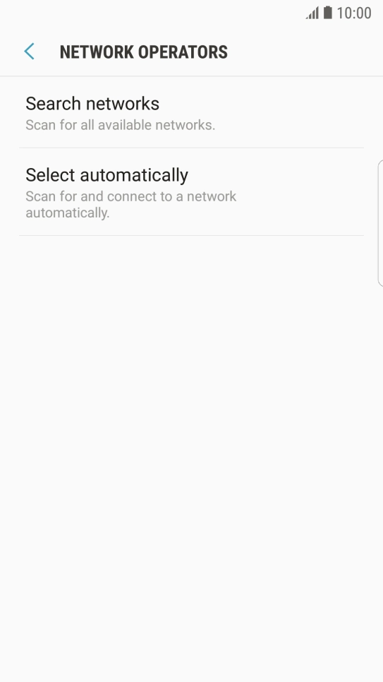 If you want to select a network manually, press Search networks and wait while your phone searches for networks.