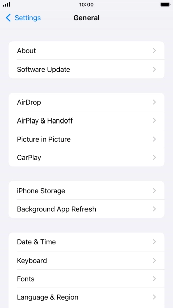Press Software Update. If a new software version is available, it's displayed. Follow the instructions on the screen to update the phone software.