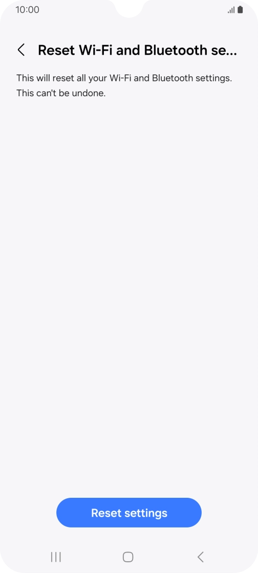 Press Reset settings.