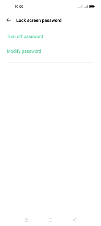 Press Turn off password.