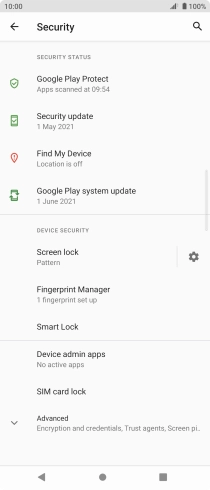 Press Screen lock and key in the current phone lock code.