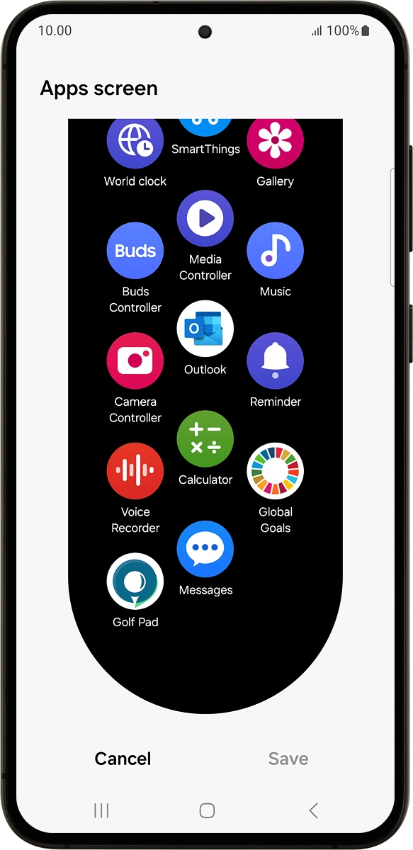 On your phone: Press and hold the required app.
