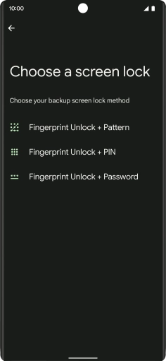 Press the required phone lock code.