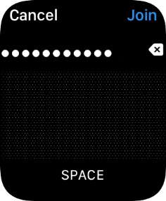 Key in the password for the Wi-Fi network and press Join.