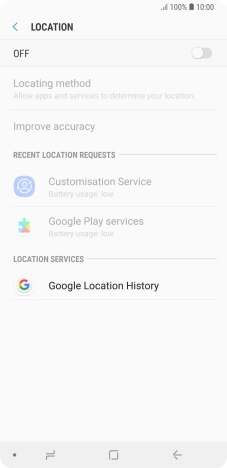 Press the indicator to turn the function on or off.