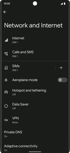 Press Hotspot and tethering.