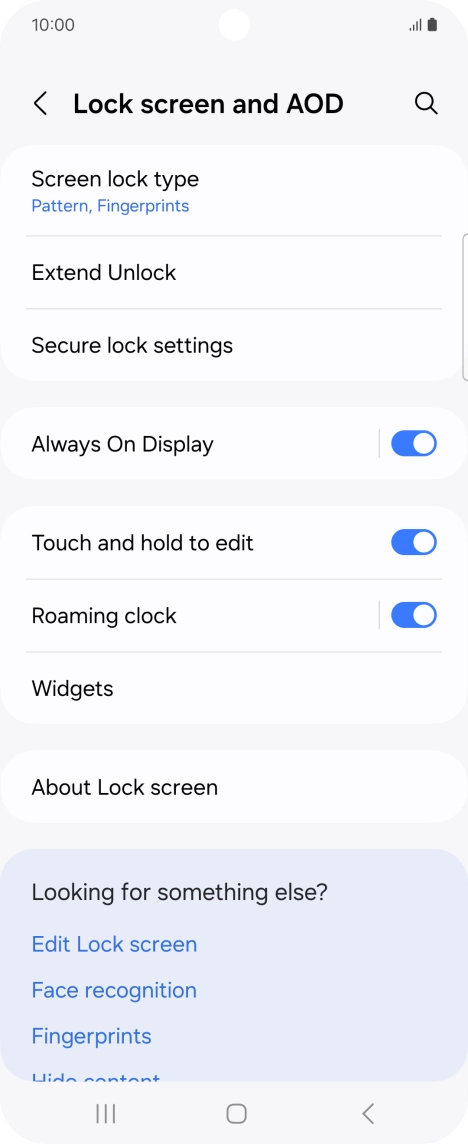Press Screen lock type and key in the additional phone lock code you created earlier.
