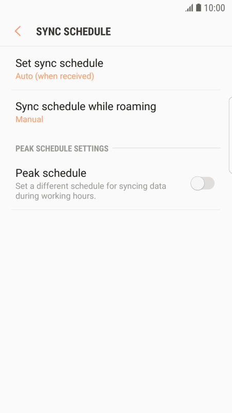 Press Set sync schedule.
