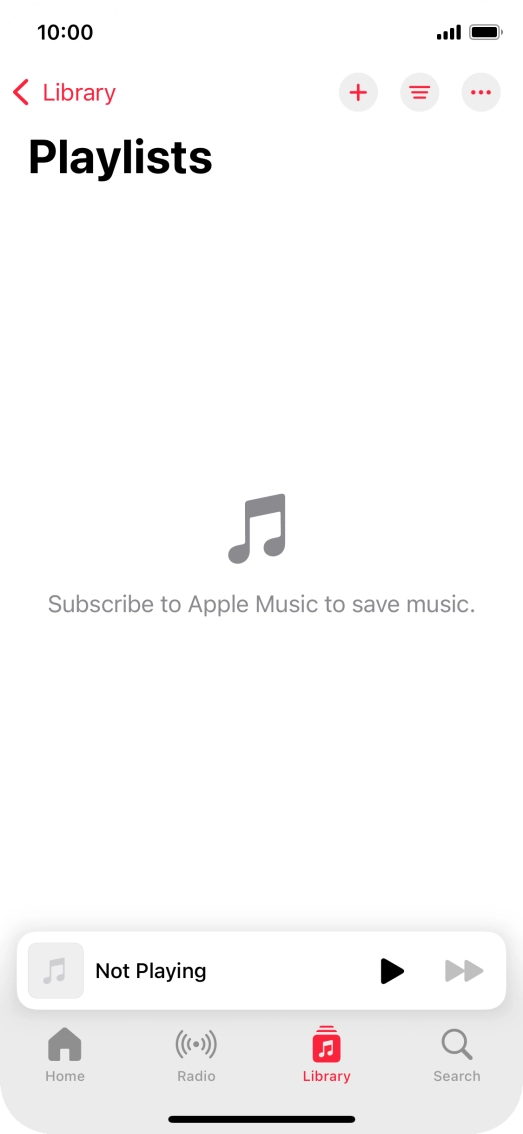 Press the new playlist icon.