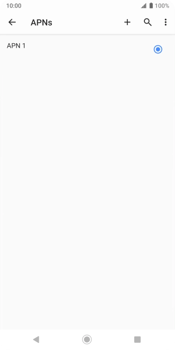 Press the new data connection icon.
