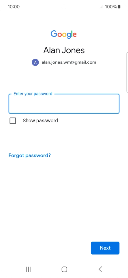 Press the field below 