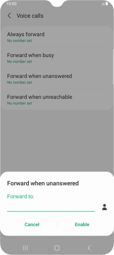 Key in +447953222222 and press Enable.