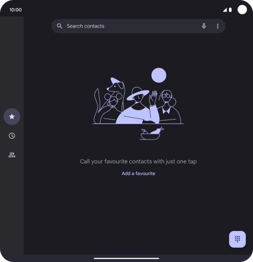 Press the menu icon.