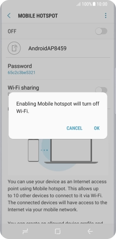 If Wi-Fi is turned on, press OK.