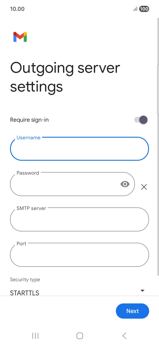Press the field below 