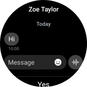 Press the record message icon and follow the instructions on the screen to record and send the required reply.