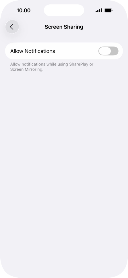 Press the indicator next to 