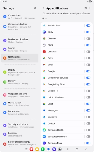 Press the drop down list.
