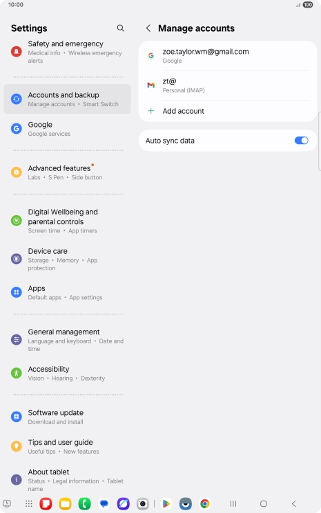 Press the indicator next to 