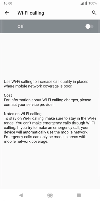 Press the indicator to turn the function on or off.