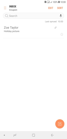 Slide your finger right starting from the left side of the screen.