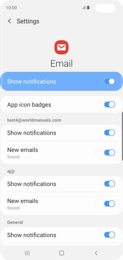 Press the indicator next to 