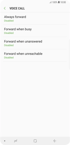 Press the required divert type.