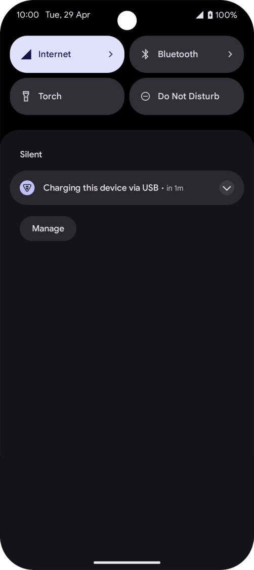 Press the drop down list.