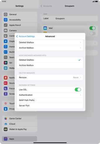 Press Authentication.