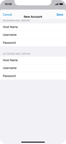 Press Save. Your email account has now been set up. To select more settings for incoming and outgoing server, proceed with the following steps.