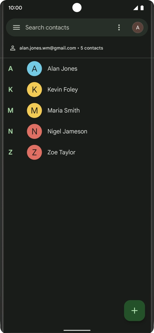 Press the profile icon.