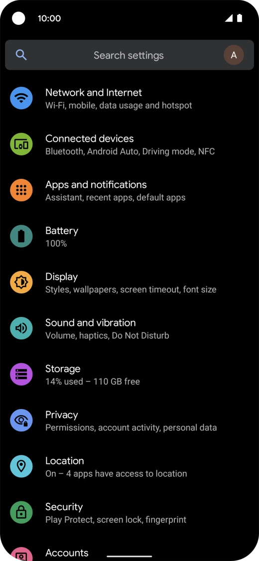 Press Apps and notifications.