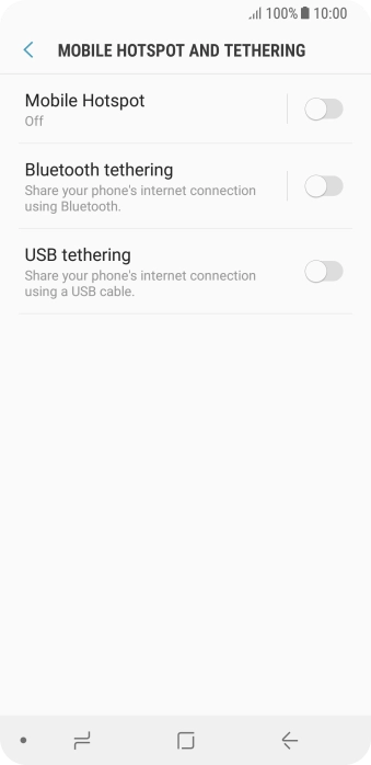 Press Mobile Hotspot.