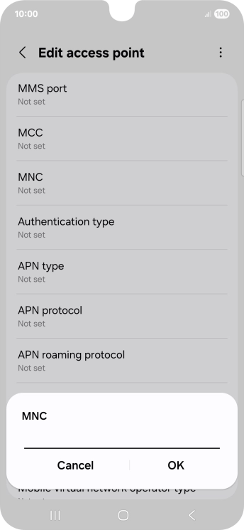 Key in 33 and press OK.