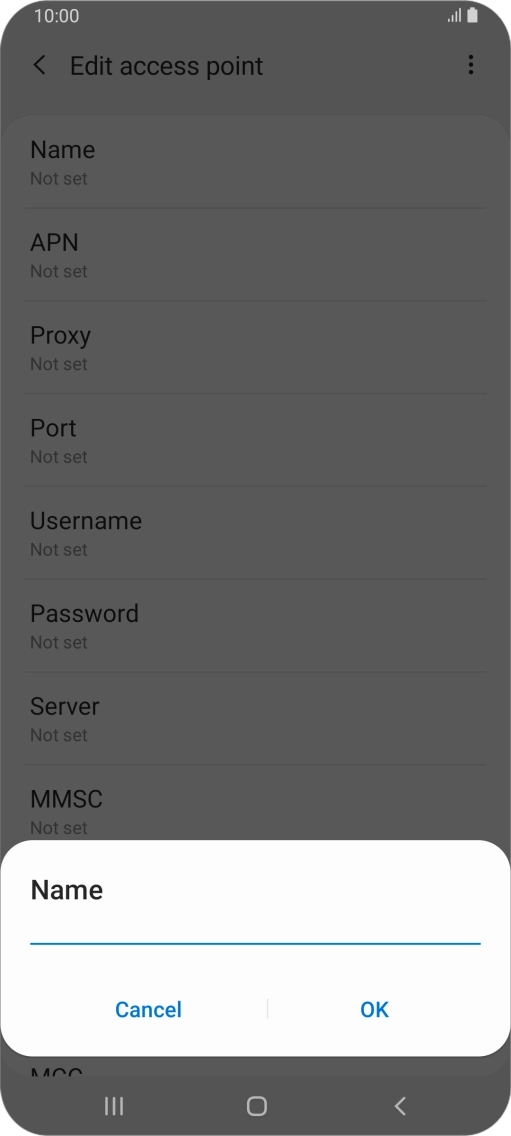 Key in EE MMS and press OK.