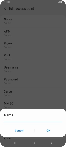Key in EE MMS and press OK.