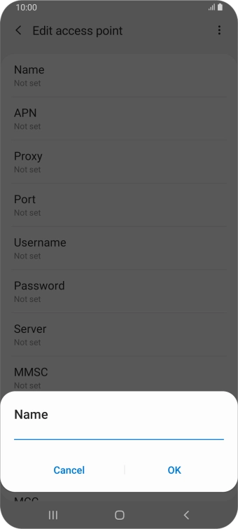 Key in EE MMS and press OK.