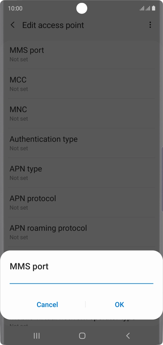 Key in 8080 and press OK.