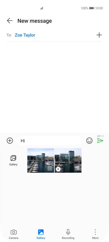 Press Gallery and go to the required folder.