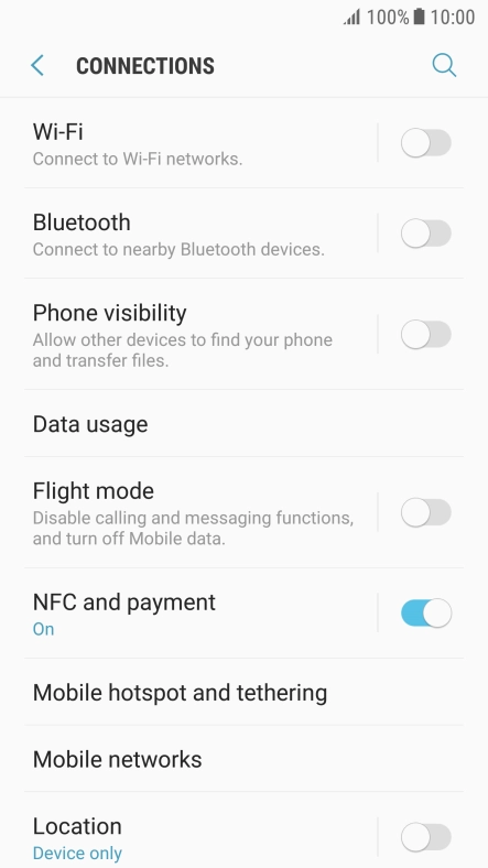 Press Mobile hotspot and tethering.
