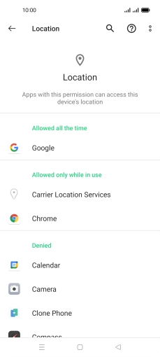 Press the required app.
