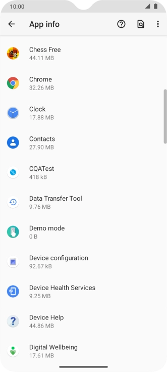 Press the required app.