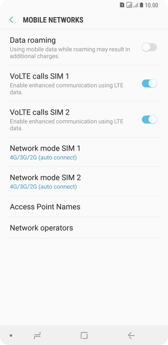 Press Access Point Names.