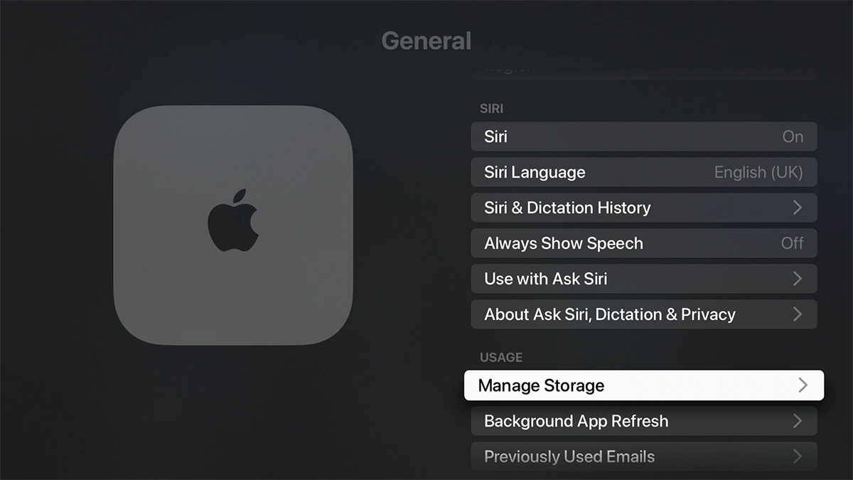 Highlight Manage Storage.