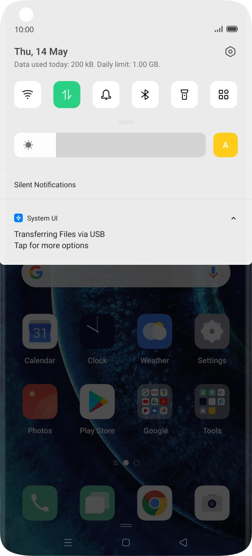 Press Tap for more options.