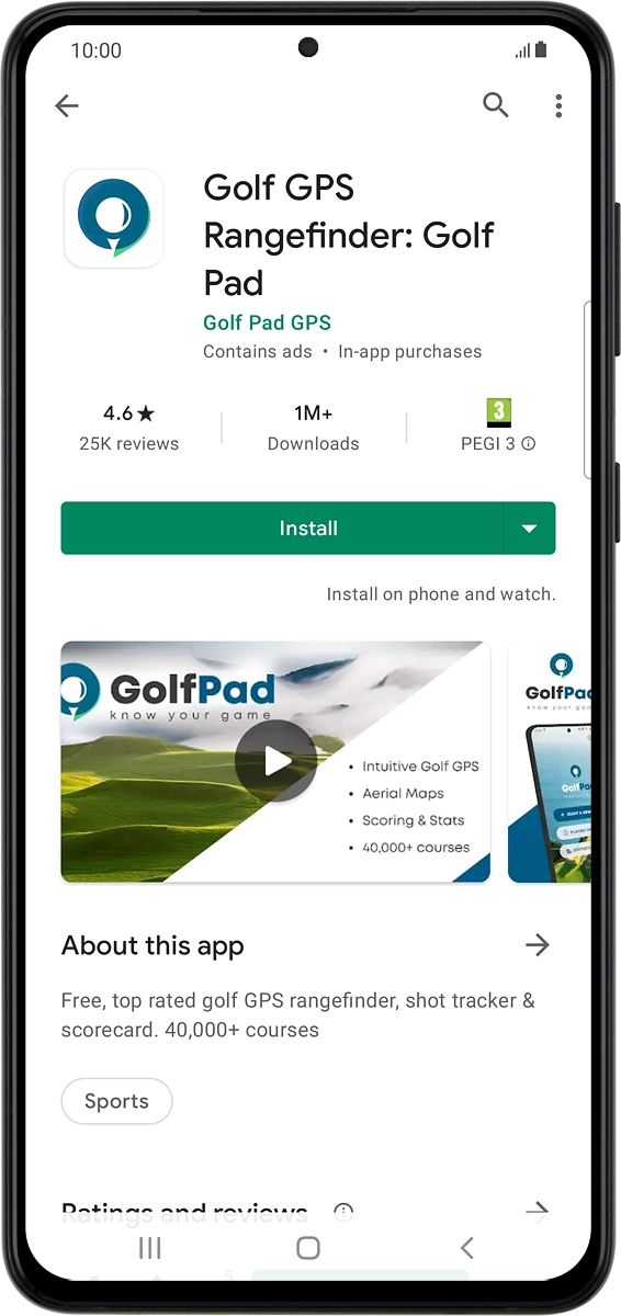 On your phone: Press Install and follow the instructions on the screen to install the app.