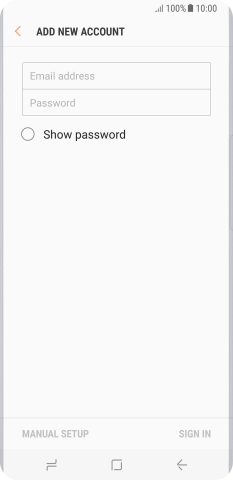 Press Email address and key in your email address.