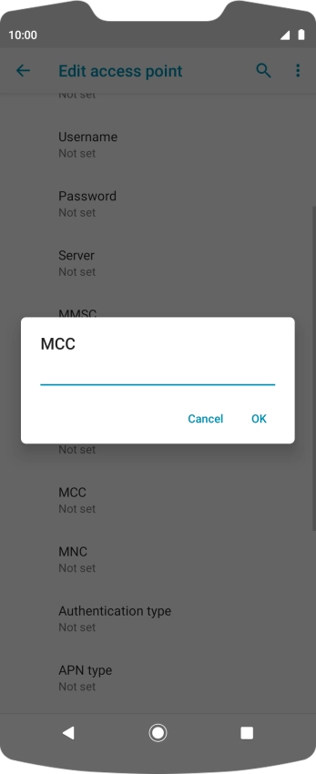 Key in 234 and press OK.