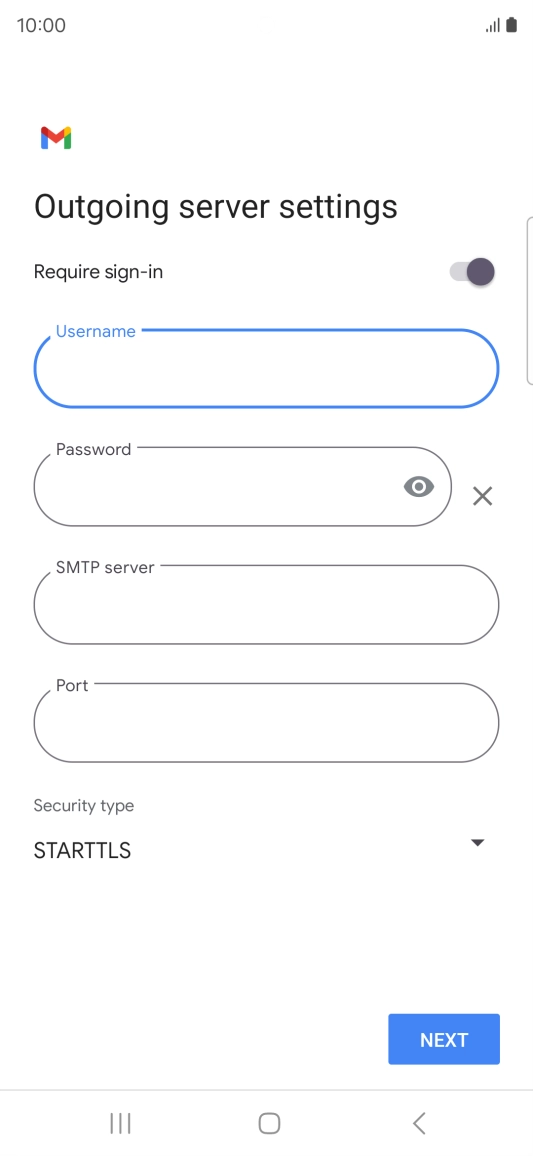 Press the field below 
