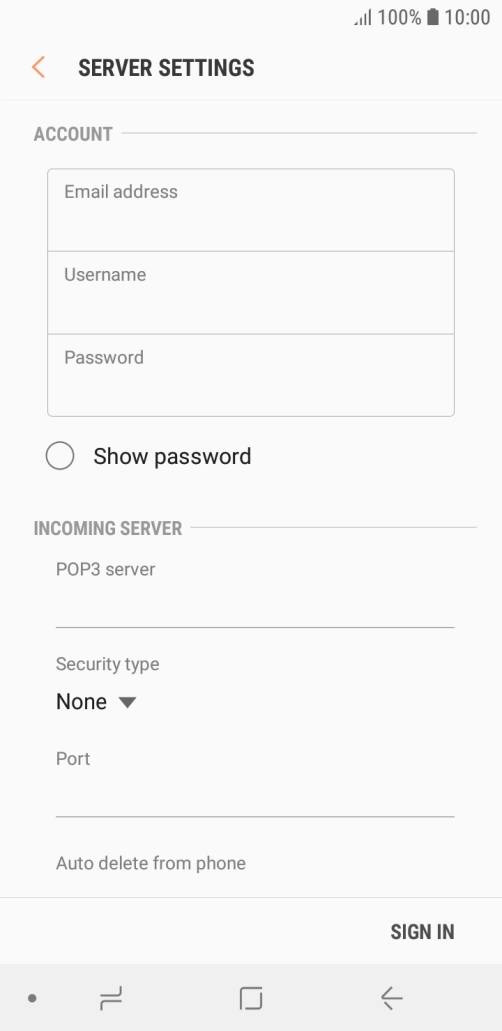 Press the field below 